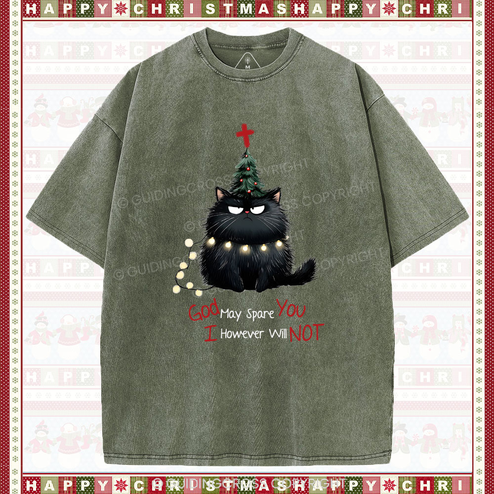 God May Spare You  Christian Washed T-Shirt