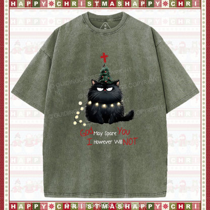 God May Spare You  Christian Washed T-Shirt