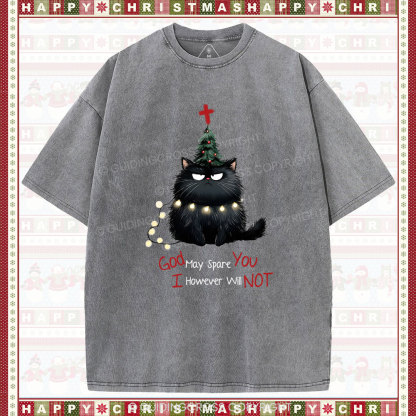 God May Spare You  Christian Washed T-Shirt