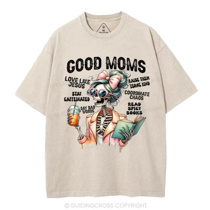 God Moms Christian Washed T-Shirt