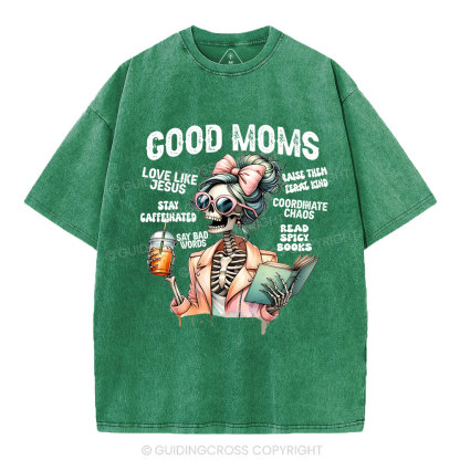 God Moms Christian Washed T-Shirt