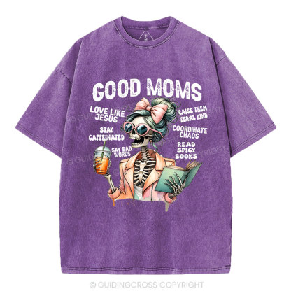 God Moms Christian Washed T-Shirt