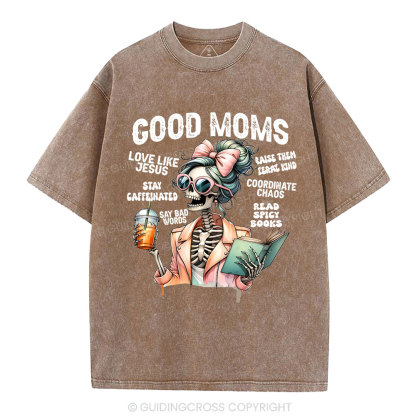 God Moms Christian Washed T-Shirt
