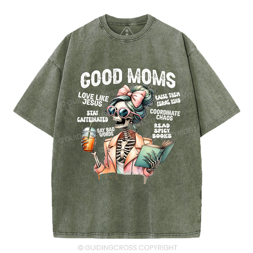 God Moms Christian Washed T-Shirt