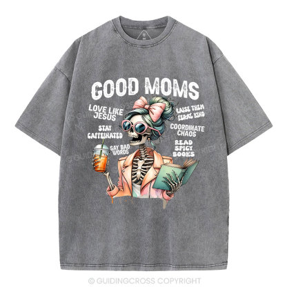 God Moms Christian Washed T-Shirt