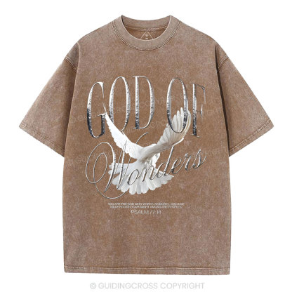 God Of Wonder Christian Washed T-Shirt