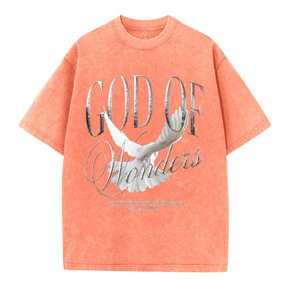 God Of Wonder Christian Washed T-Shirt