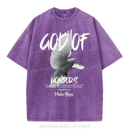 God Of Wonders Christian Washed T-Shirt