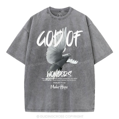 God Of Wonders Christian Washed T-Shirt