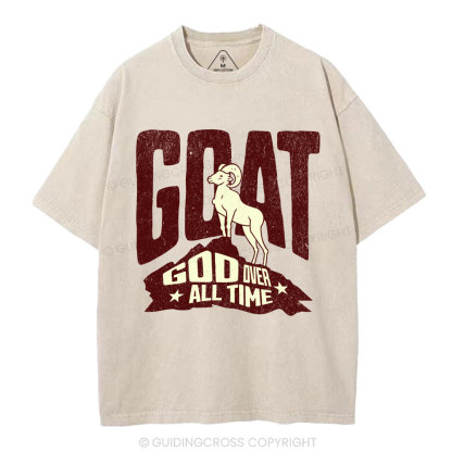 God Over All Time Christian Washed T-Shirt