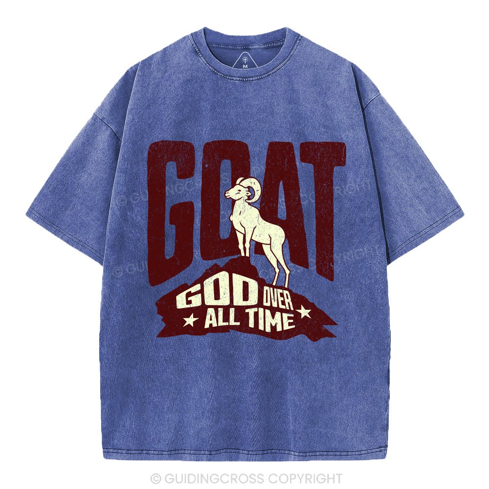 God Over All Time Christian Washed T-Shirt