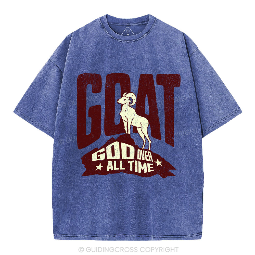God Over All Time Christian Washed T-Shirt