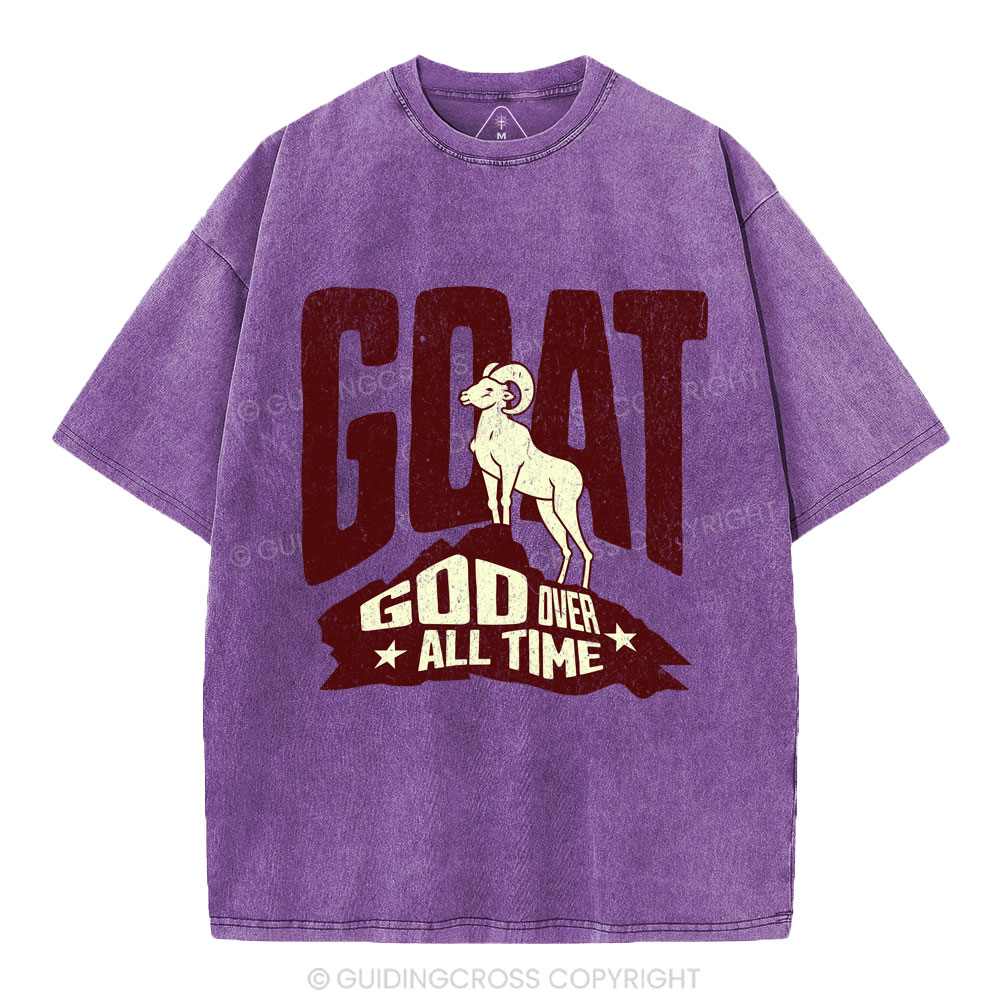God Over All Time Christian Washed T-Shirt