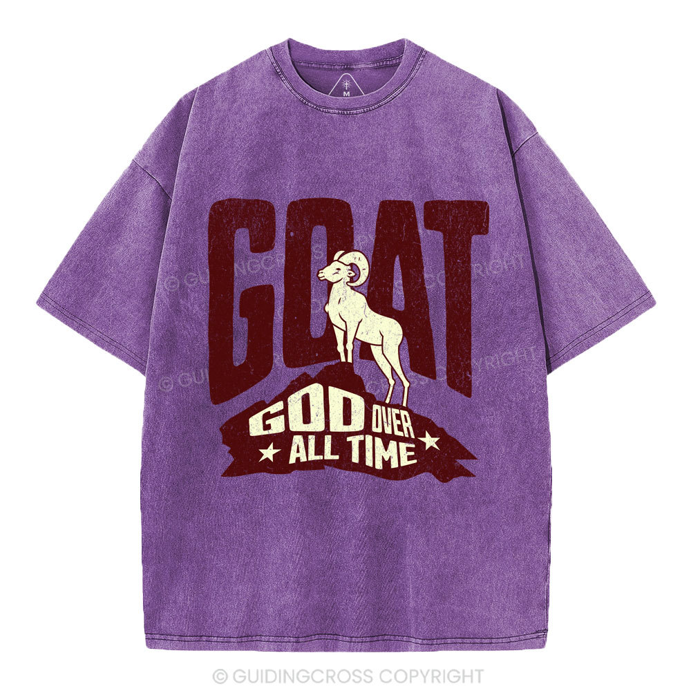 God Over All Time Christian Washed T-Shirt