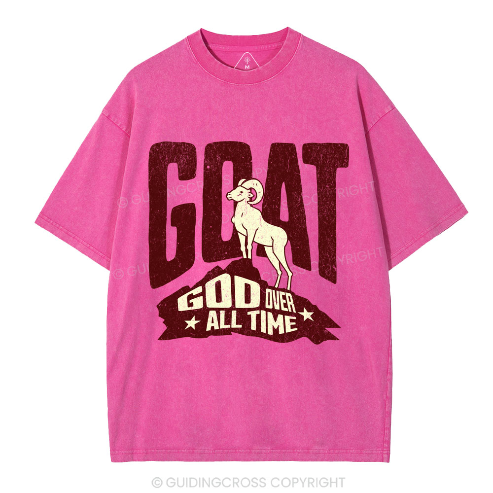 God Over All Time Christian Washed T-Shirt