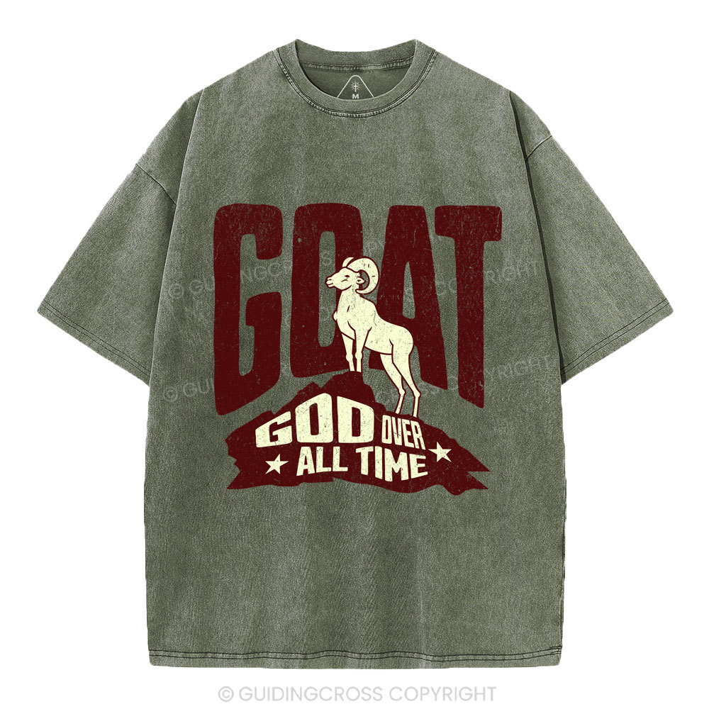 God Over All Time Christian Washed T-Shirt