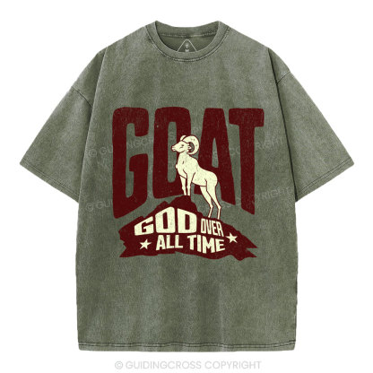 God Over All Time Christian Washed T-Shirt