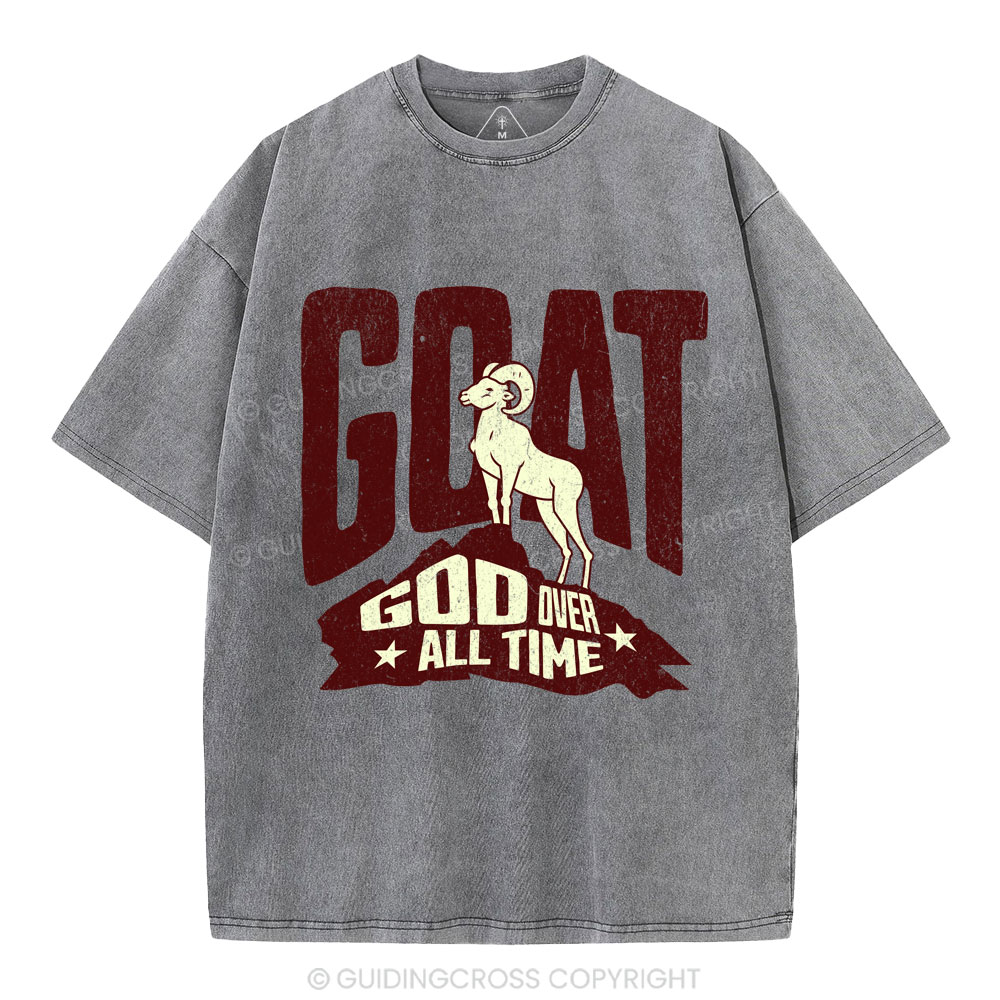 God Over All Time Christian Washed T-Shirt