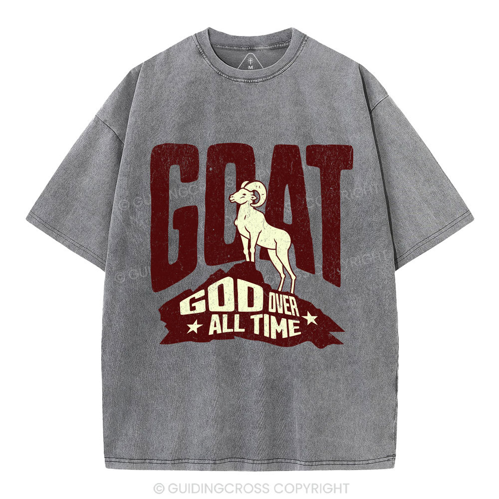 God Over All Time Christian Washed T-Shirt