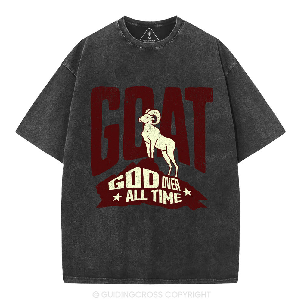 God Over All Time Christian Washed T-Shirt