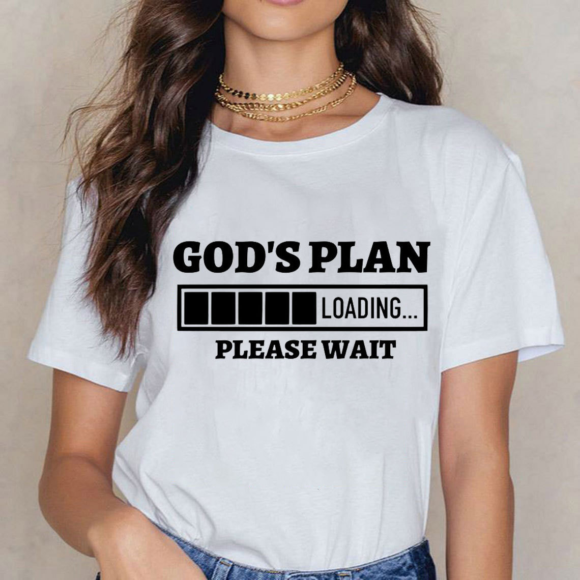 God Plan Loading Please Wait Christian T-Shirt