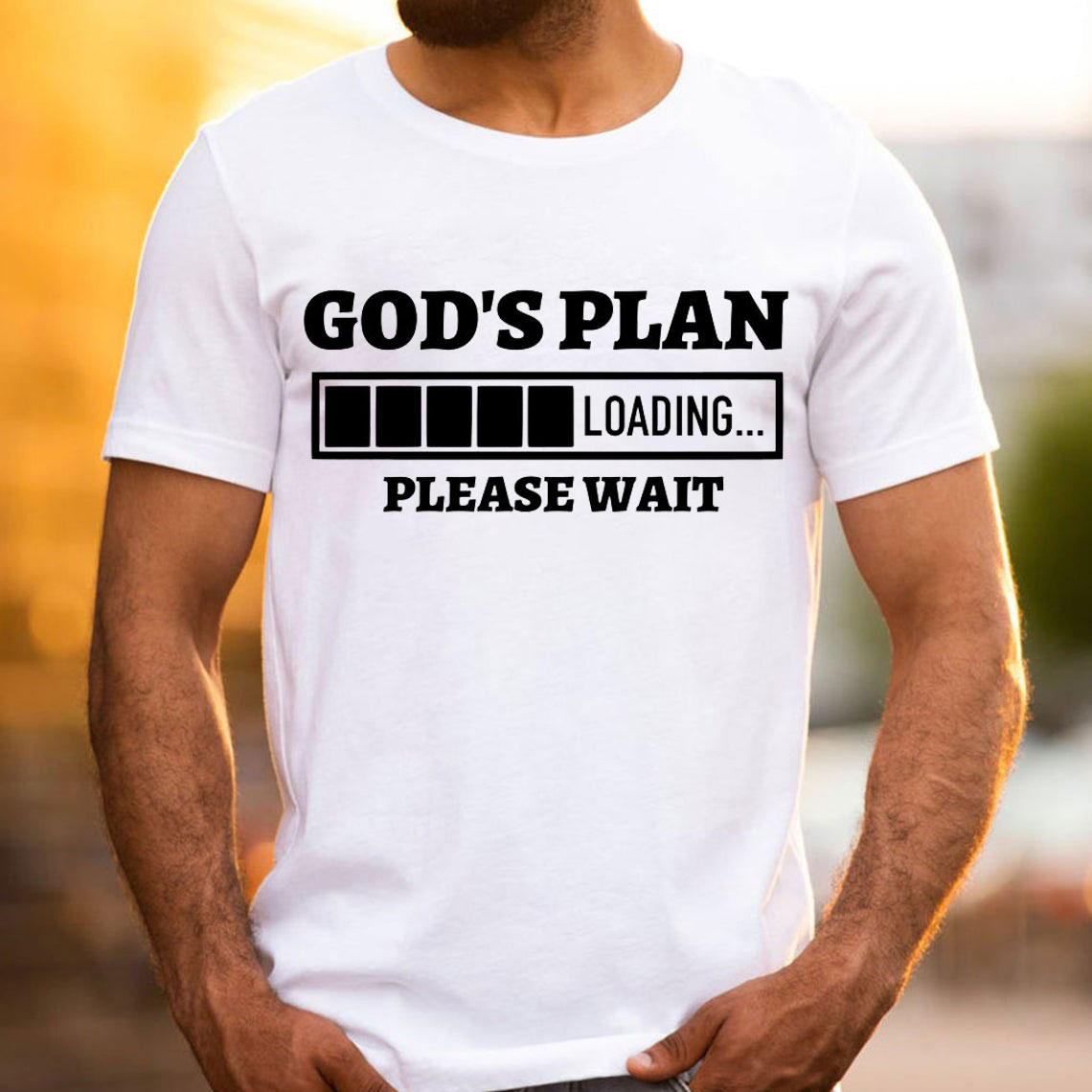 God Plan Loading Please Wait Christian T-Shirt