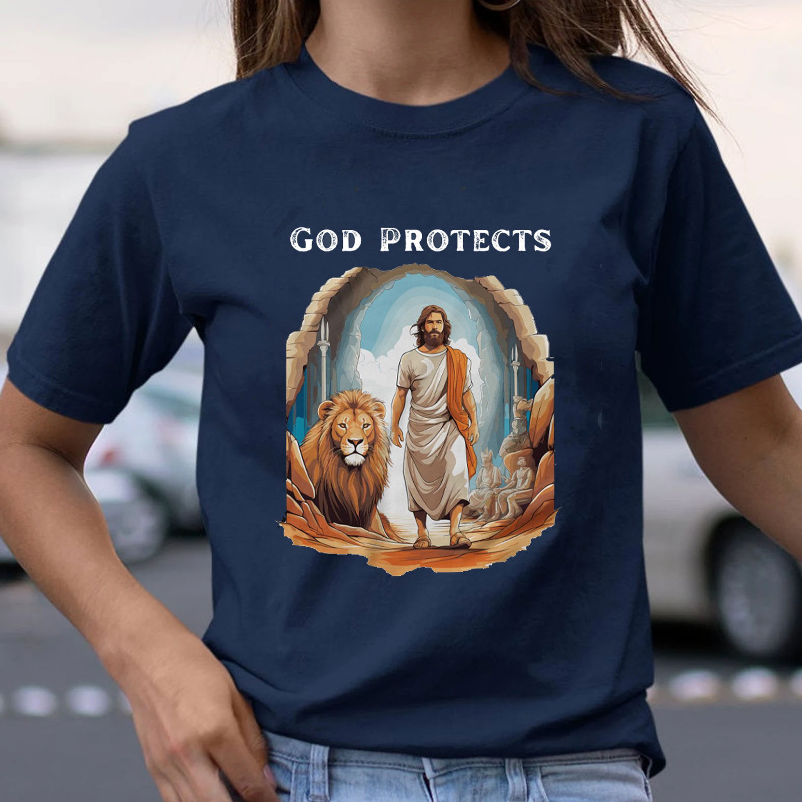 God Protects Christian T-Shirt