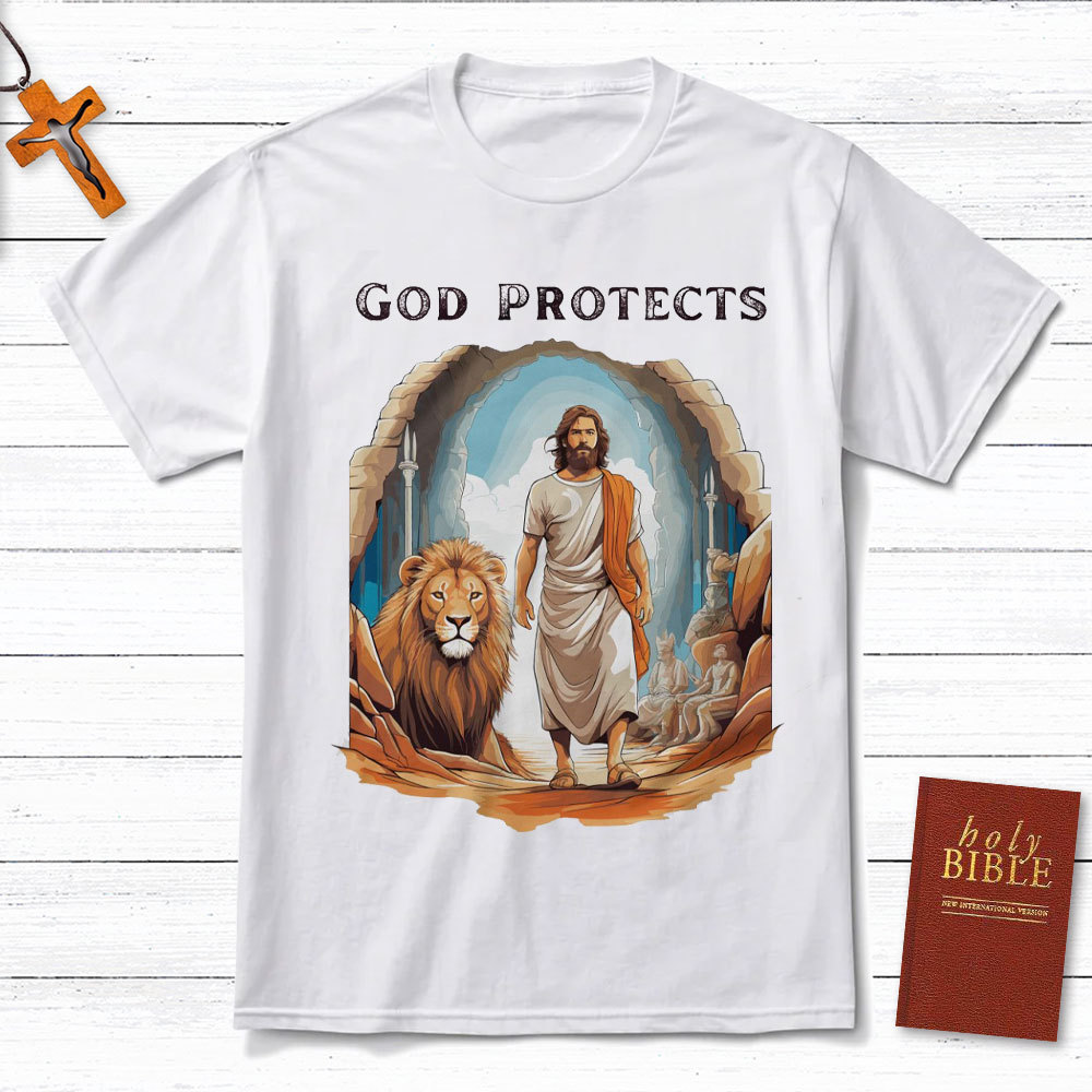 God Protects Christian T-Shirt