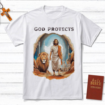 God Protects Christian T-Shirt