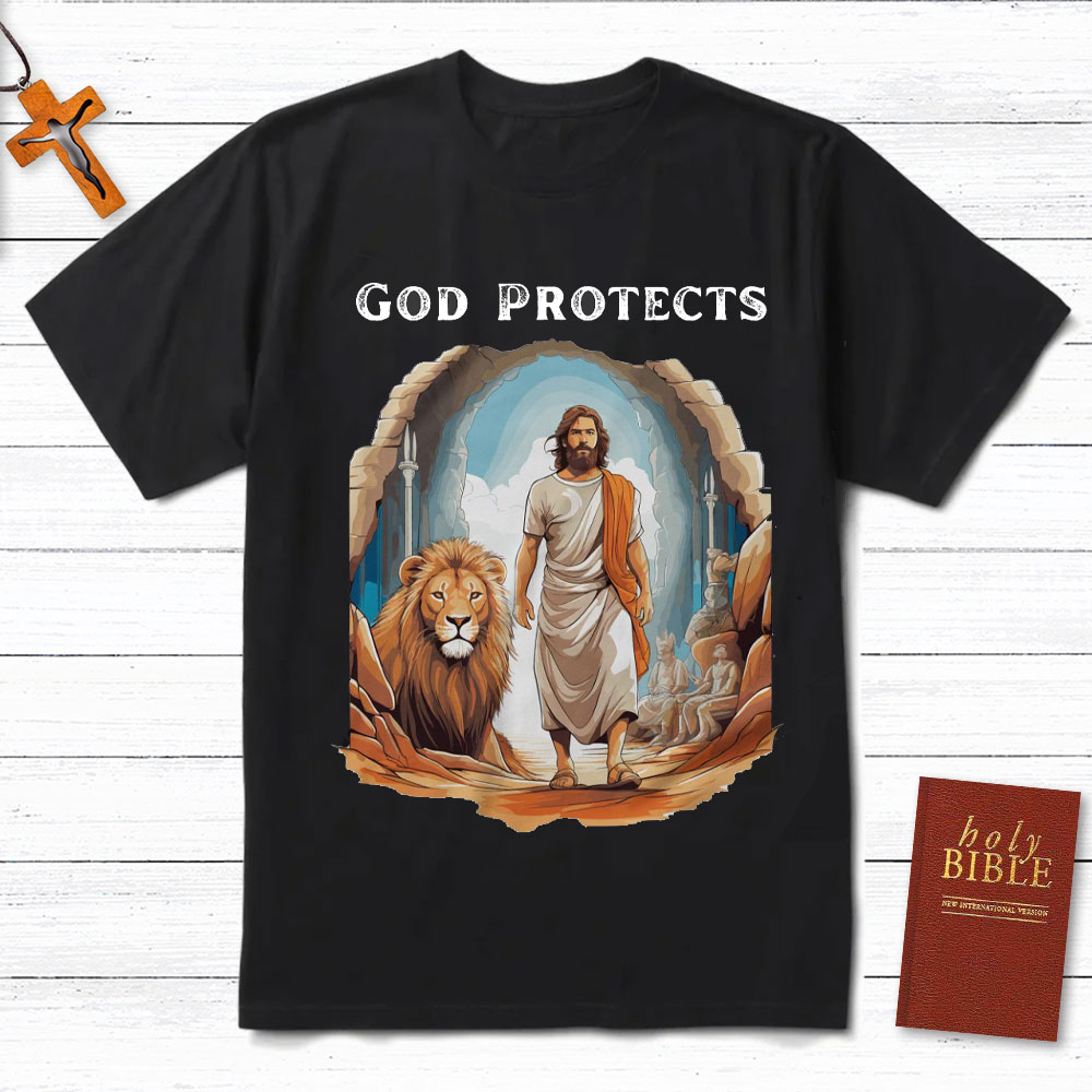 God Protects Christian T-Shirt