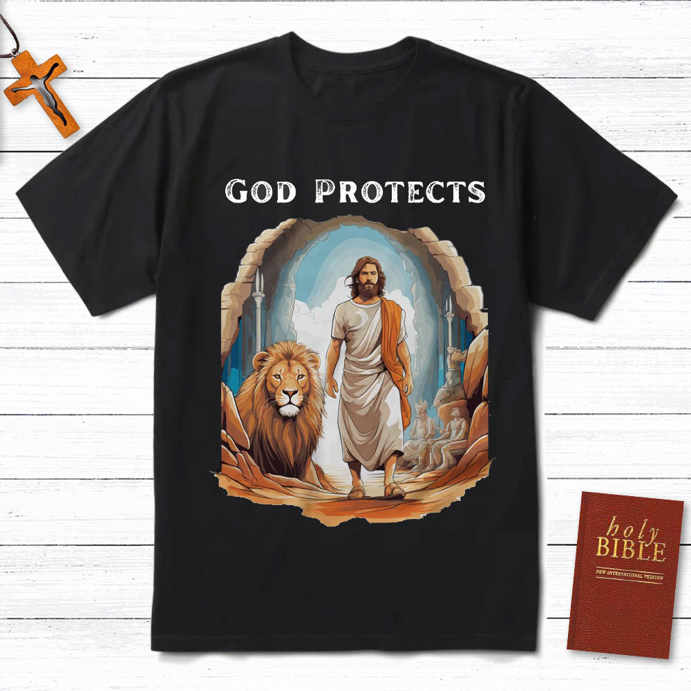 God Protects Christian T-Shirt