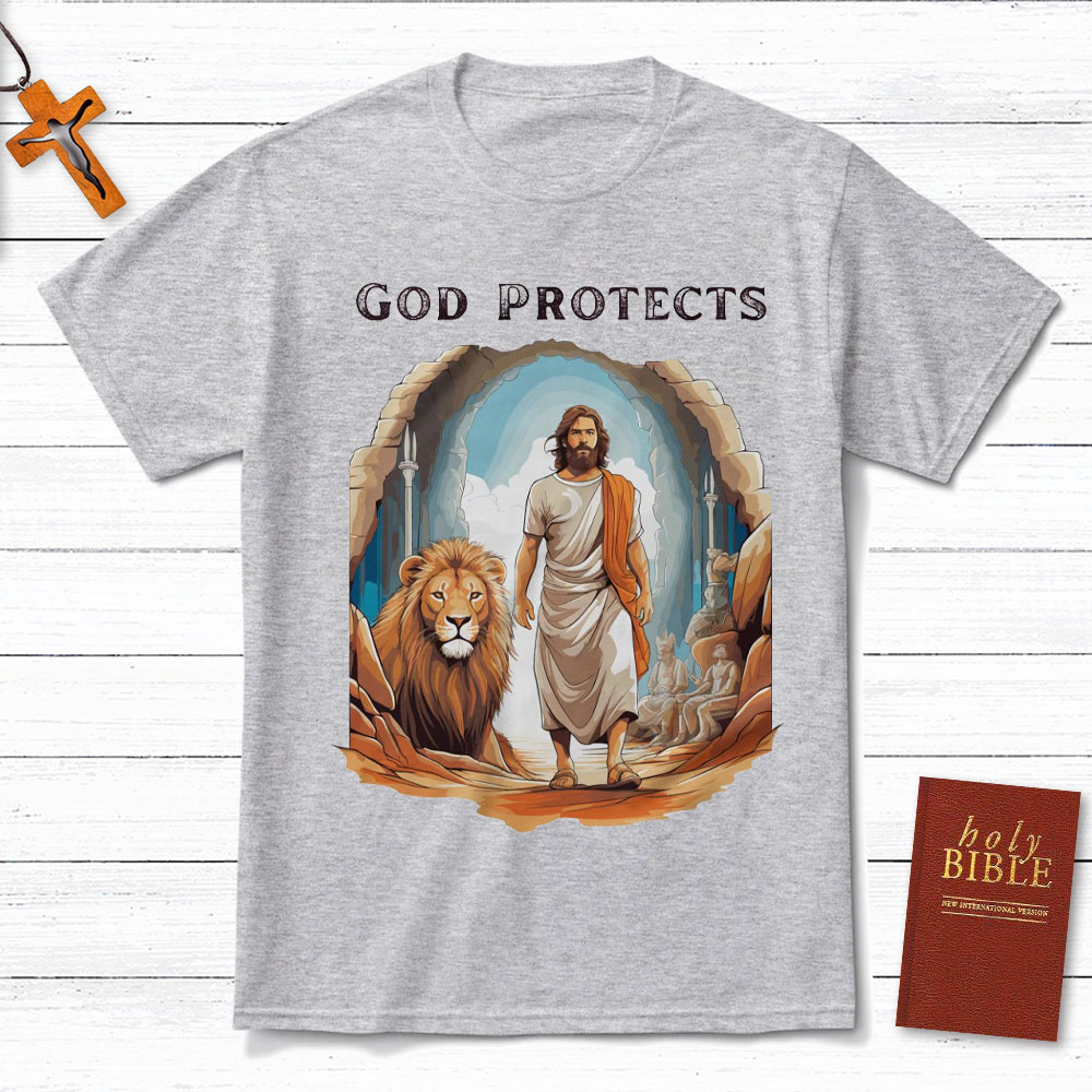 God Protects Christian T-Shirt