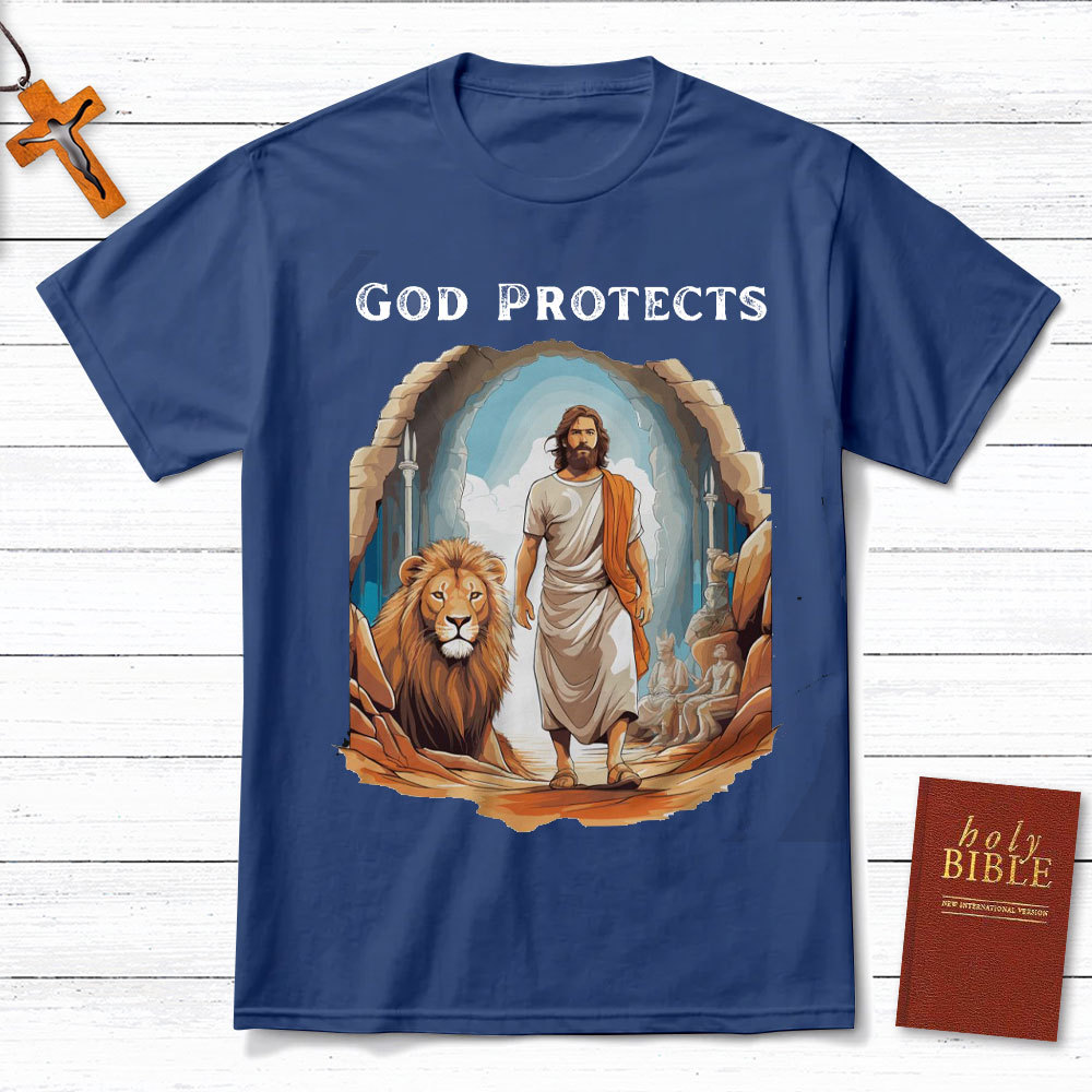 God Protects Christian T-Shirt