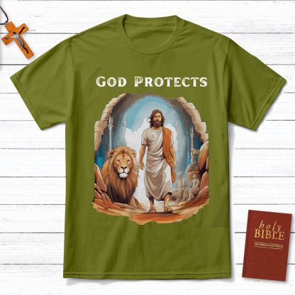 God Protects Christian T-Shirt