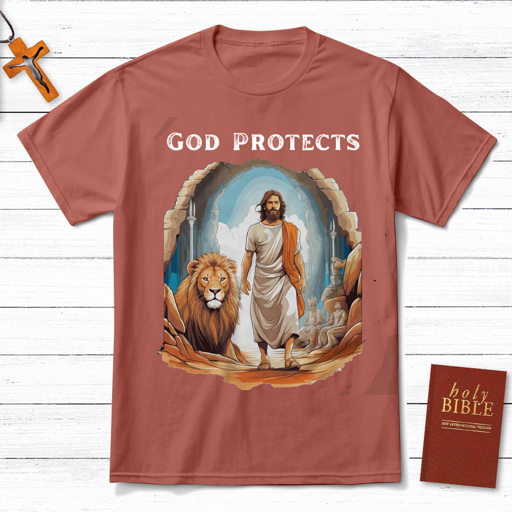 God Protects Christian T-Shirt