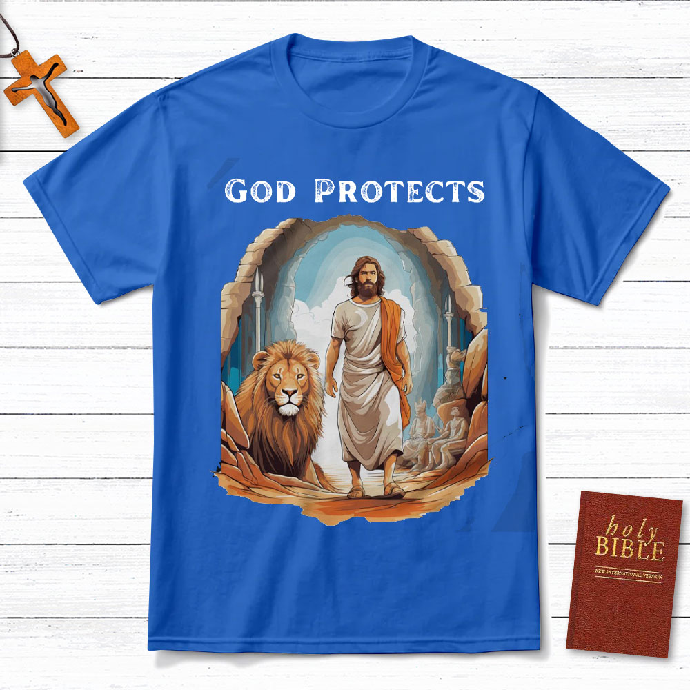 God Protects Christian T-Shirt