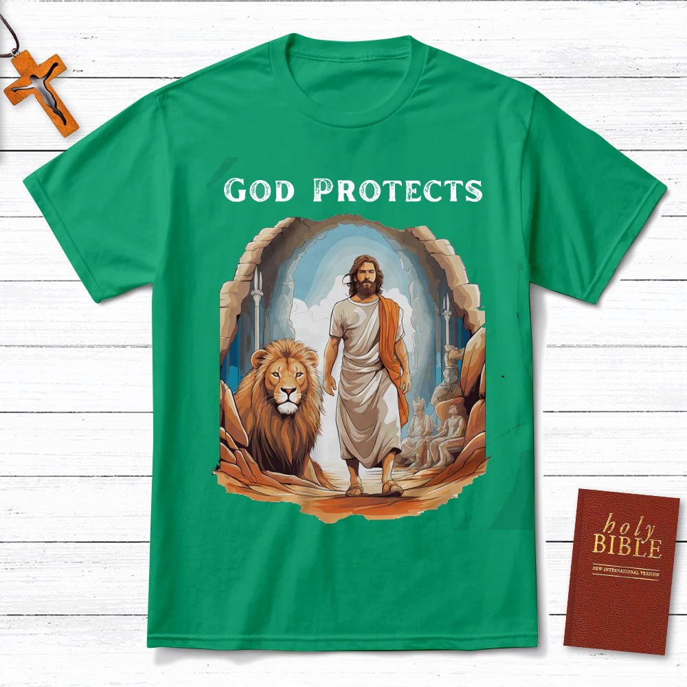 God Protects Christian T-Shirt