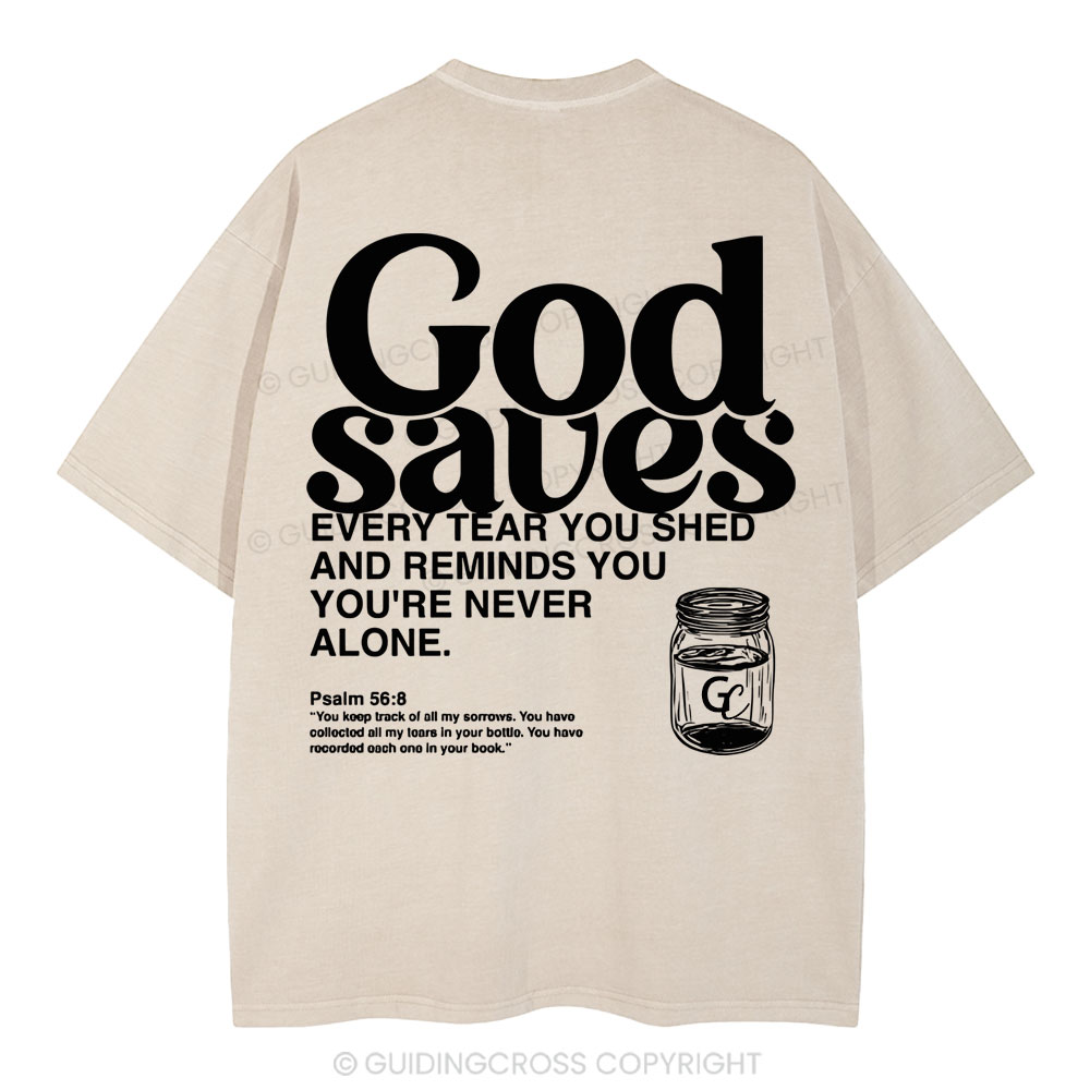 God Saves Christian Washed T-Shirt
