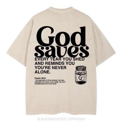 God Saves Christian Washed T-Shirt