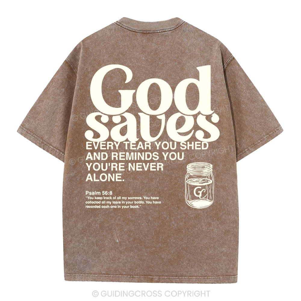 God Saves Christian Washed T-Shirt