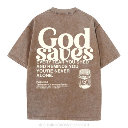 God Saves Christian Washed T-Shirt