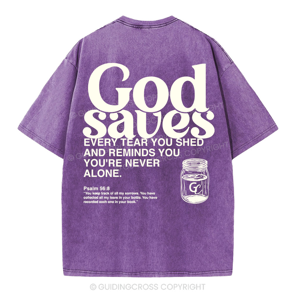 God Saves Christian Washed T-Shirt