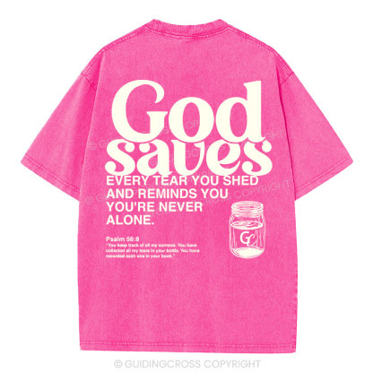 God Saves Christian Washed T-Shirt