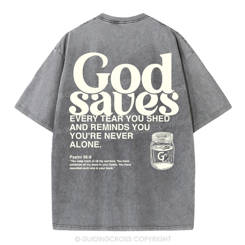 God Saves Christian Washed T-Shirt