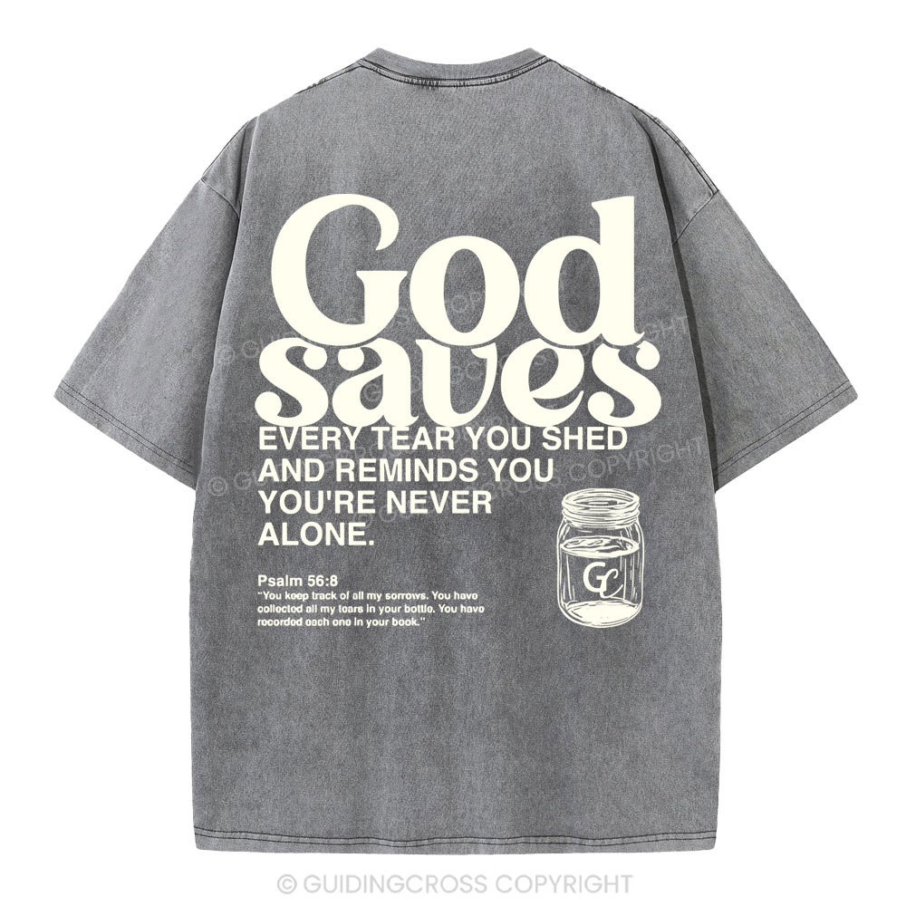 God Saves Christian Washed T-Shirt