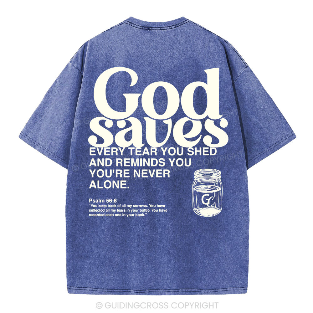 God Saves Christian Washed T-Shirt