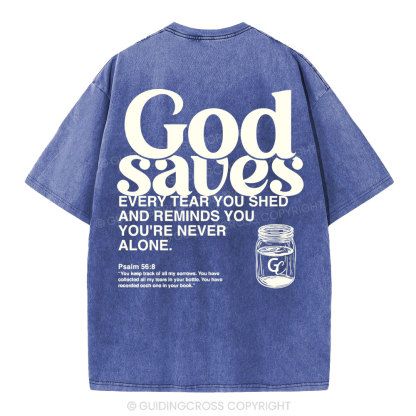 God Saves Christian Washed T-Shirt