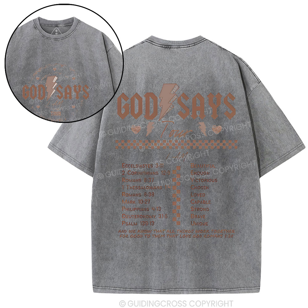 God Saves Tour Christian Washed T-Shirt