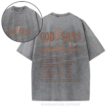 God Saves Tour Christian Washed T-Shirt