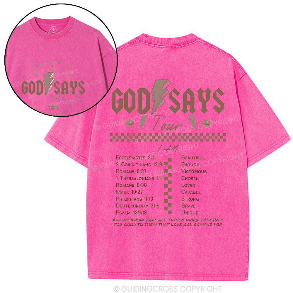 God Saves Tour Christian Washed T-Shirt